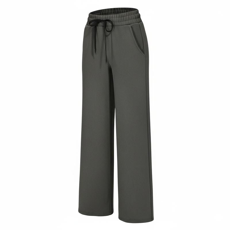 SHOWITTY Womens Warm Fleece Sweatpants – Wide Leg Lounge Pants with Pockets for Winter