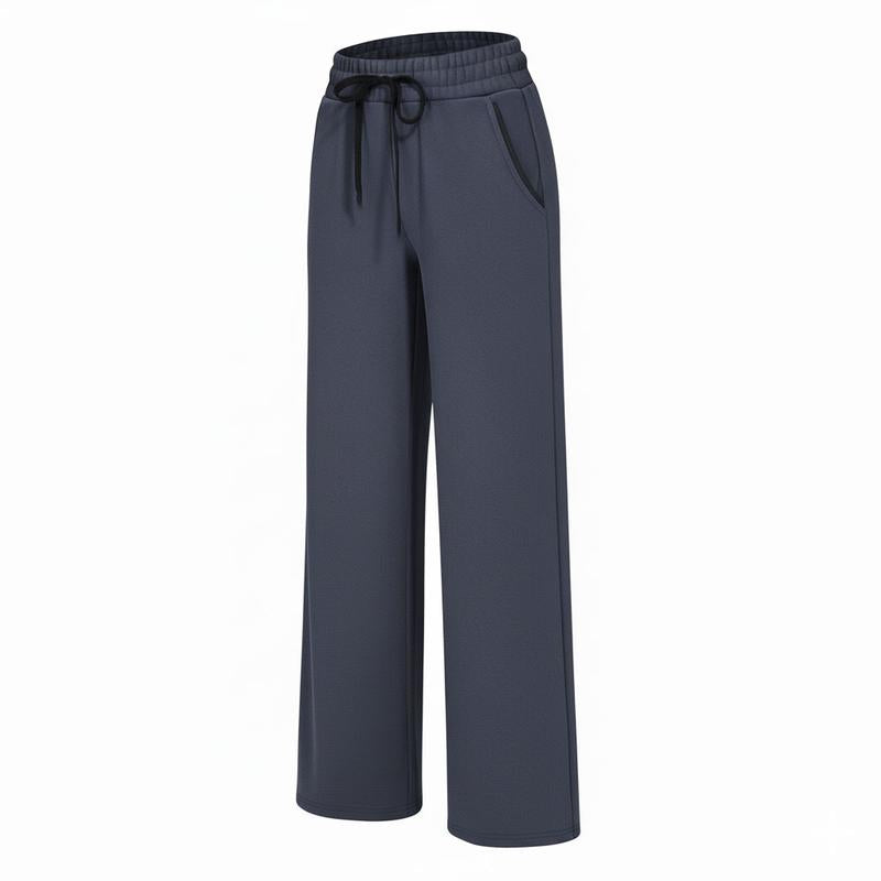 SHOWITTY Womens Warm Fleece Sweatpants – Wide Leg Lounge Pants with Pockets for Winter