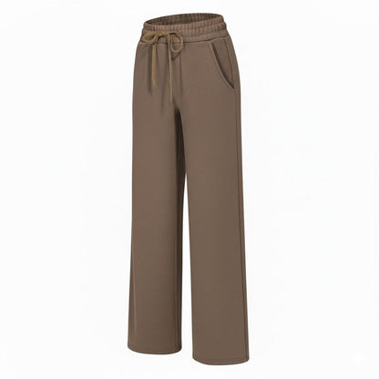 SHOWITTY Womens Warm Fleece Sweatpants – Wide Leg Lounge Pants with Pockets for Winter